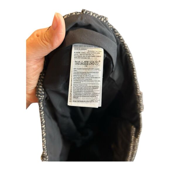 Banana Republic Wylder Straight Tweed Pant Trouser Cuffed Sz 8P Blackstone Twill - Picture 12 of 16